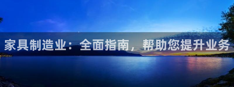 彩神8彩平台：家具制造业：全面指南，帮助您提升业务