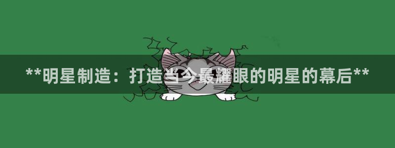 彩神8软件下载：**明星制造：打造当今最耀眼的明星的幕后**