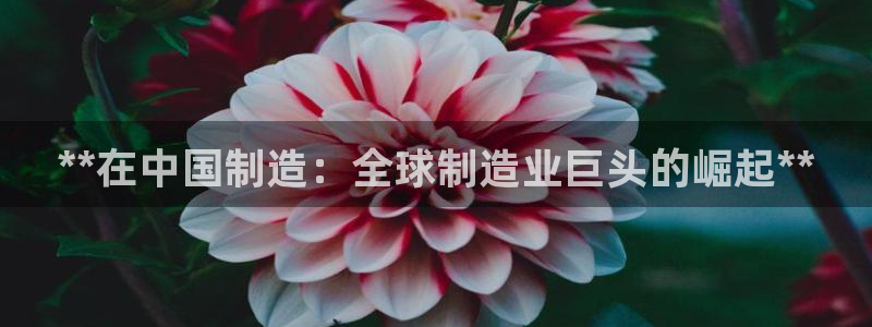 彩神8是正规平台吗：**在中国制造：全球制造业巨头的崛起**
