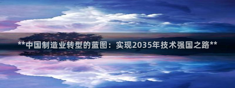 大发彩神官网下载：**中国制造业转型的蓝图：实现2035年技
