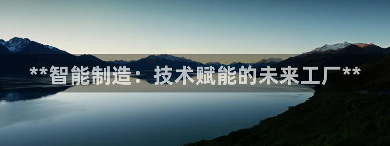 彩神是什么平台的游戏：**智能制造：技术赋能的未来工厂**