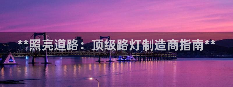 彩神v集团有限公司：**照亮道路：顶级路灯制造商指南**