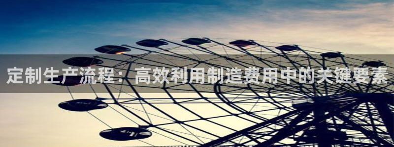 彩神vll首页：定制生产流程：高效利用制造费用中的关键要素